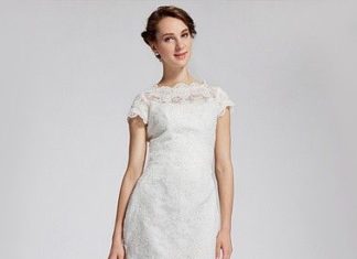 Short Wedding Dresses : Cap Sleeve Lace Bridesmaid Dress | Plus and Petite sizes available! Hundreds of …