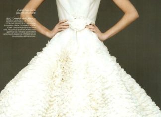 Short Wedding Dresses : Dior high low wedding dress with something blue detail | The Wedding Scoop Spotl…