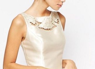 Short Wedding Dresses : openwork embroidered dress…
