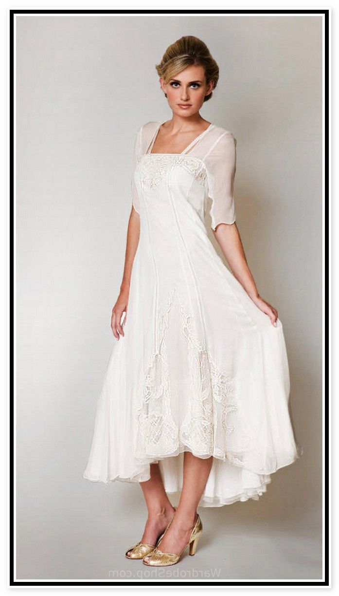 short wedding dress for older bride