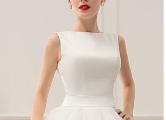 Short Wedding Dresses : Short Wedding Dresses Vintage Bateau Neckline Deep V Back Little Bridal Dresses …