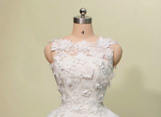 Short Wedding Dresses : Tidetell.com Exquisite Ball Gown Jewel Knee Length Lace Organza Homecoming Dress…