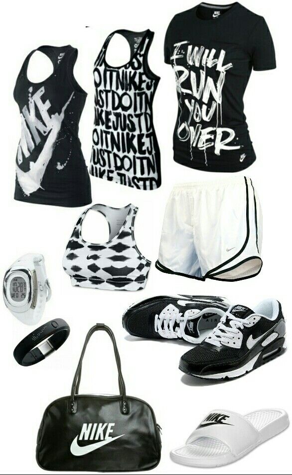 black and white nike outfit womens