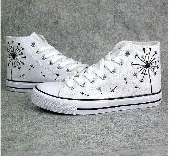 Sneakers Women's Fashion customised white converse