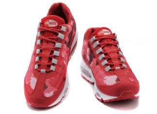 Sneakers – Women’s Fashion : Nike Air Max 95 Premium Tape Femme Chaussures Rouge Blanc…