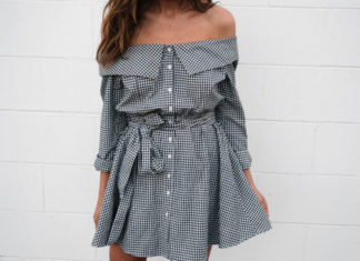 Street Style : Check Print Dress