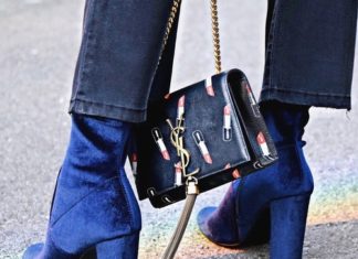 Street Style : streetstyleplatform:
Blue Ankle Boots