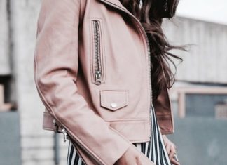 Street Style : streetstyleplatform:Pink Leather Jacket