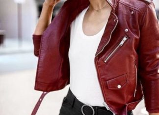 Street Style : streetstyleplatform:
Red Leather Jacket