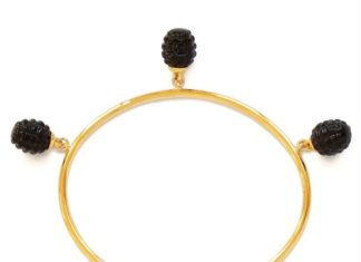 Trendy Bracelets : Black charms bangle (Alexandra Margnat) shop it on Les trouvailles d'Elsa.fr…