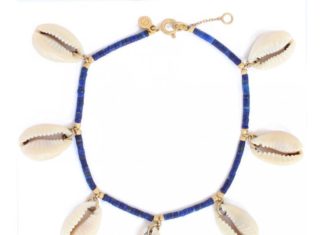 Trendy Bracelets : Lapis Lazuli and shells bracelet (Elsa Madjar) shop it on Les trouvailles d'…