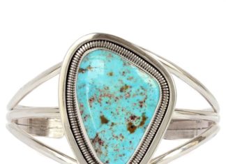Trendy Bracelets : Silver and turquoise cuff (Harpo) shop it on Les trouvailles d'Elsa.fr…