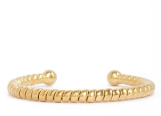 Trendy Bracelets : Thin flat twisted bangle (Joelle Kharrat) shop it on Les trouvailles d'Elsa….