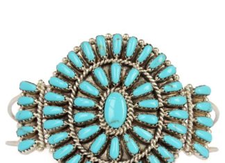 Trendy Bracelets : Turquoise rosace bracelet (Harpo) shop it on Les trouvailles d'Elsa.fr…