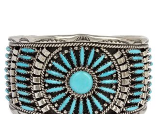 Trendy Bracelets : Turquoise rosace cuff (Harpo) shop it on Les trouvailles d'Elsa.fr…