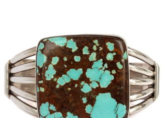 Trendy Bracelets : Turquoise square cuff (Harpo) shop it on Les trouvailles d'Elsa.fr…