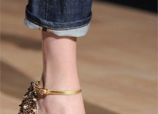 Trendy Women’s High Heels : Stunning leopard print heels – with a delicate ankle strap and studded heels/bac…