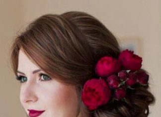 Wedding Hair With Flowers & jewels : Wedding hairstyle idea; Featured: Elstile…