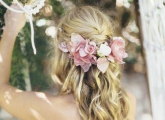 Wedding Hair With Flowers & jewels : blonde haare – wunderschöne brautfrisur mit blumen…