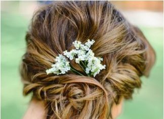 Wedding Hair With Flowers & jewels : Bridal Hairstyle | Wedding Hairstyle | by Rustic White Photography…