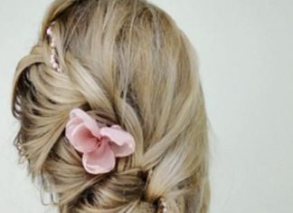 Wedding Hair With Flowers & jewels : bridal wedding braid with pearls and flowers…