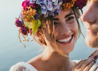 Wedding Hair With Flowers & jewels : bride…