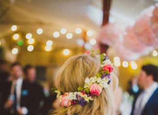 Wedding Hair With Flowers & jewels : Charlie Brear Lace for a Bohemian and Festival Inspired Farm Wedding | Love My D…