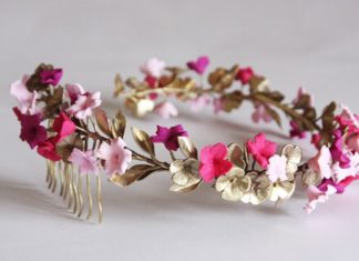 Wedding Hair With Flowers & jewels : Corona Floral Floral Crown…