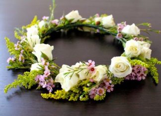 Wedding Hair With Flowers & jewels : DIY Floral Crown / Corona de flores novia ohmyweddingplanne……