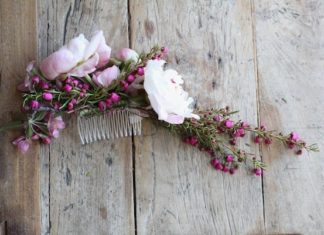 Wedding Hair With Flowers & jewels : DIY Flower Hair Comb by Sarah Winward…