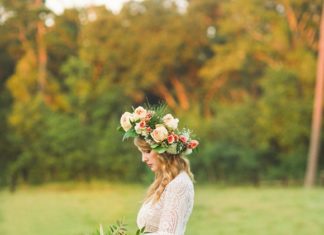 Wedding Hair With Flowers & jewels : Farm Inspiration by Ashleigh Jayne and Angela Marie Events…