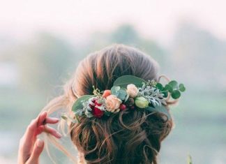 Wedding Hair With Flowers & jewels : floral adorned updo wedding hairstyle / www.himisspuff.co……