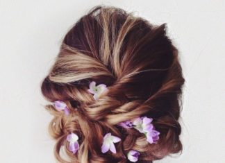Wedding Hair With Flowers & jewels : floral twist…