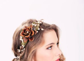 Wedding Hair With Flowers & jewels : floral wedding headpiece…
