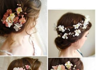 Wedding Hair With Flowers & jewels : flowers…