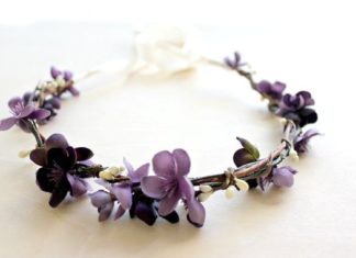 Wedding Hair With Flowers & jewels : Plum Floral Crown. flower crown, Bohemian. Bridal. Purple Flowers, Hair Crown. W…