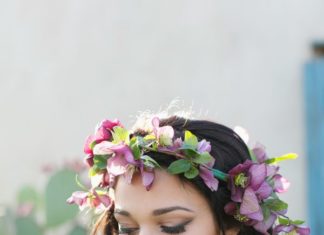 Wedding Hair With Flowers & jewels : Purple Floral Crown | photography by www.charlastorey.com…
