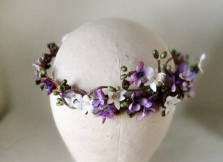 Wedding Hair With Flowers & jewels : purple flower crown…