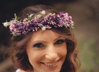 Wedding Hair With Flowers & jewels : Purple hair Wreath bridal Flower crown bridal by Jewelrylimanska…