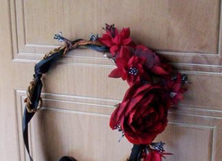 Wedding Hair With Flowers & jewels : Wedding hair Flower Accessories, bridal headband flower crown Oxblood red Vogue …