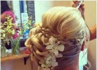 Wedding Hair With Flowers & jewels : Wedding hair updo…