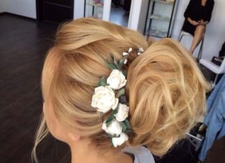 Wedding Hair With Flowers & jewels : wedding hairstyle updo 7 via antonina roman – Deer Pearl Flowers / www.deerpearl…