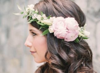 Wedding Hair With Flowers & jewels : Whimsical Meets Rustic Garden Wedding in Canada: www.stylemepretty… | Photogra…