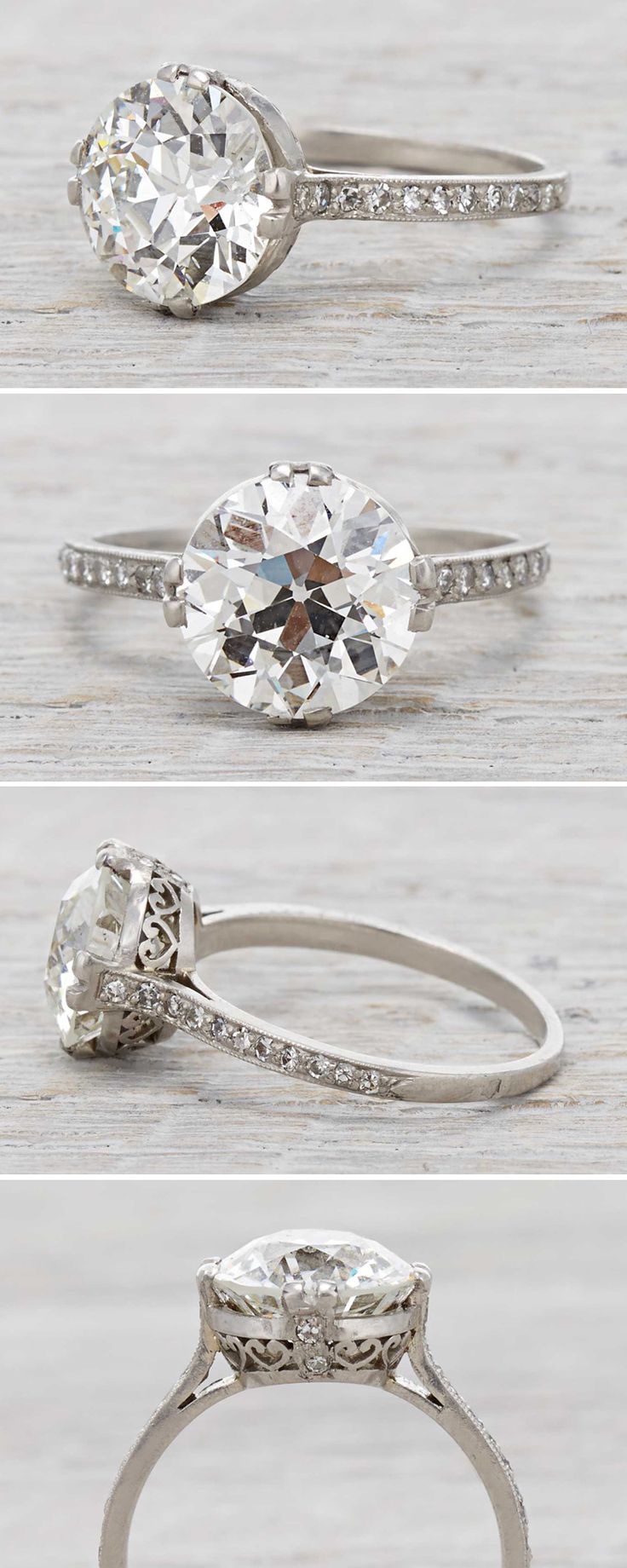 Diamond Rings : Art Deco vintage engagement ring with a 3.77 Carat ...