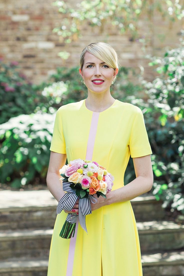 Modern bride with a bold yellow wedding dress: Photography : Clean Plate Picture...