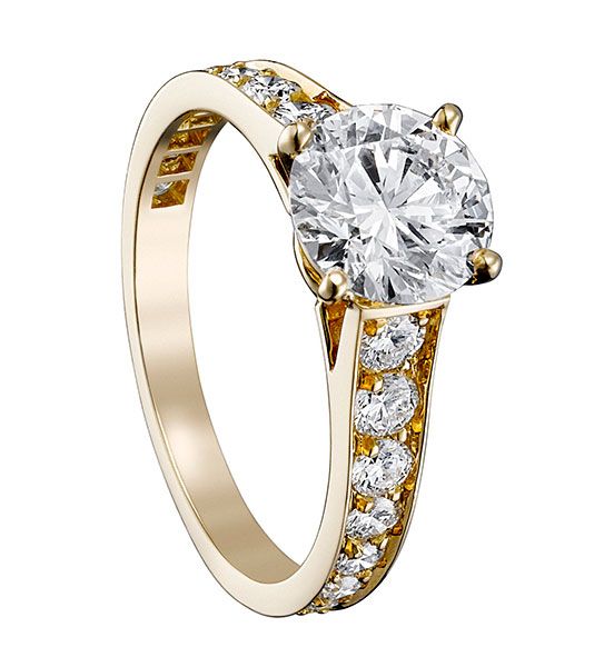 cartier solitaire 1895 yellow gold price