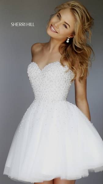 cute short white wedding dresses