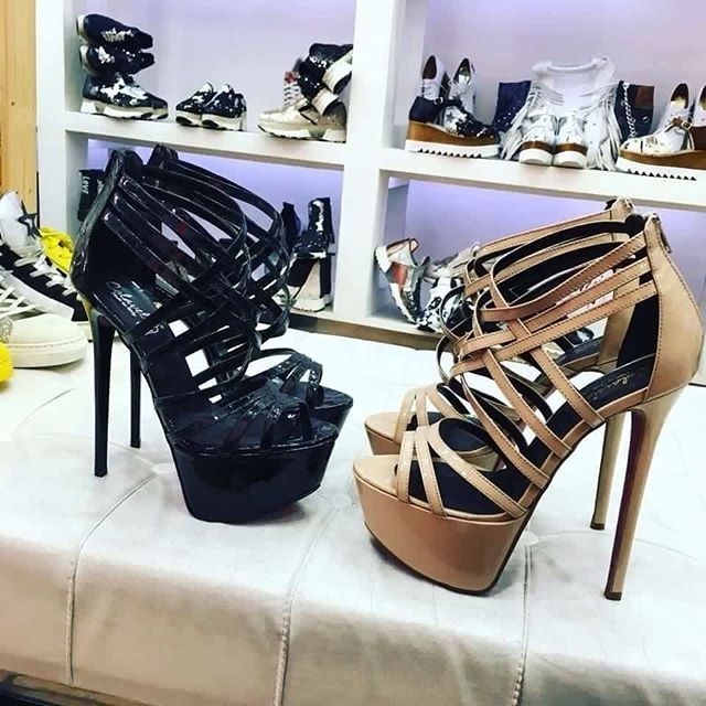 Trendy Women's High Heels : Black or Beige? . . . . . . . . # ...