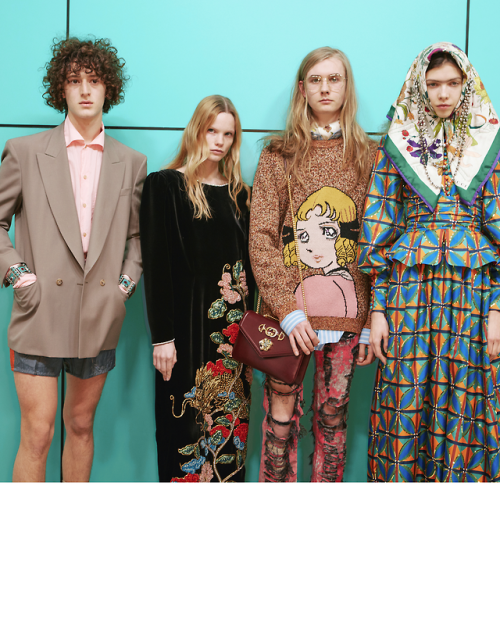 Gucci : Walking the Gucci Fall Winter 2018 fashion show by Alessandro ...