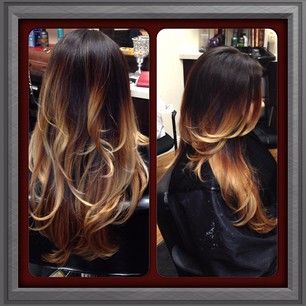Trendy Hair Style Ombre Fade Hair Color Black To Blonde Dark